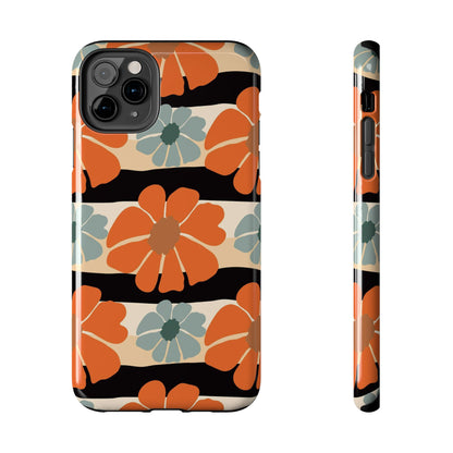 Retro groovy flowers seamless pattern Tough Phone Cases iPhone 11 Pro Max