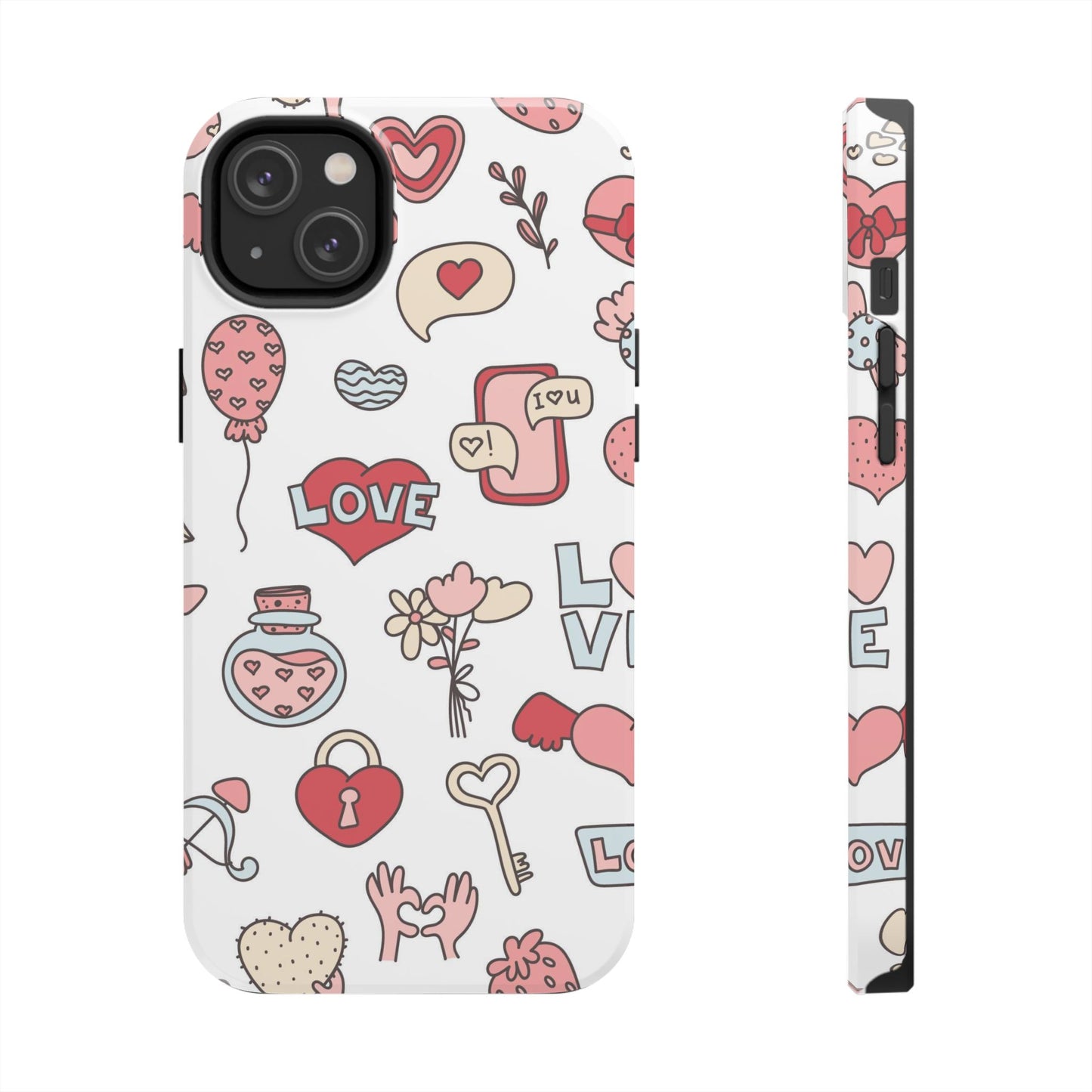 Romantic seamless pattern Tough Phone Cases iPhone 14 Plus