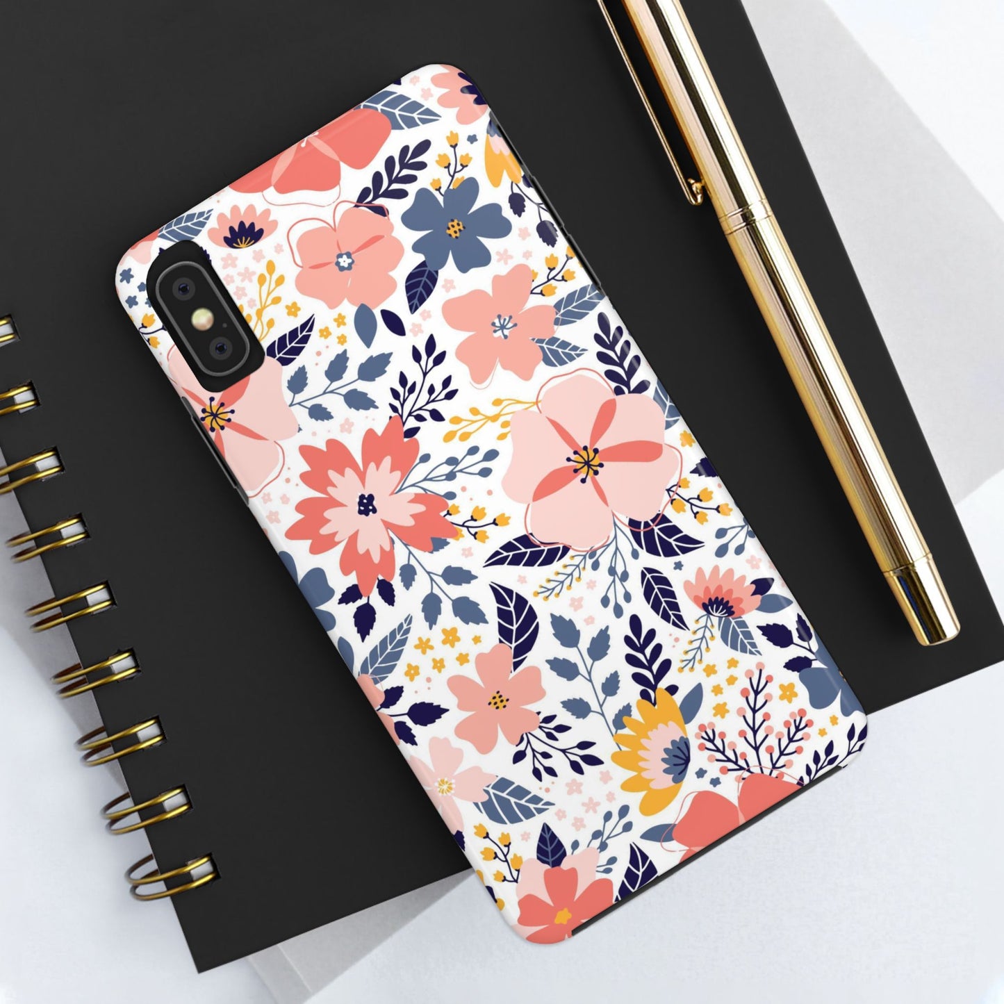 seamless pattern with abstract flowers Tough Phone Cases