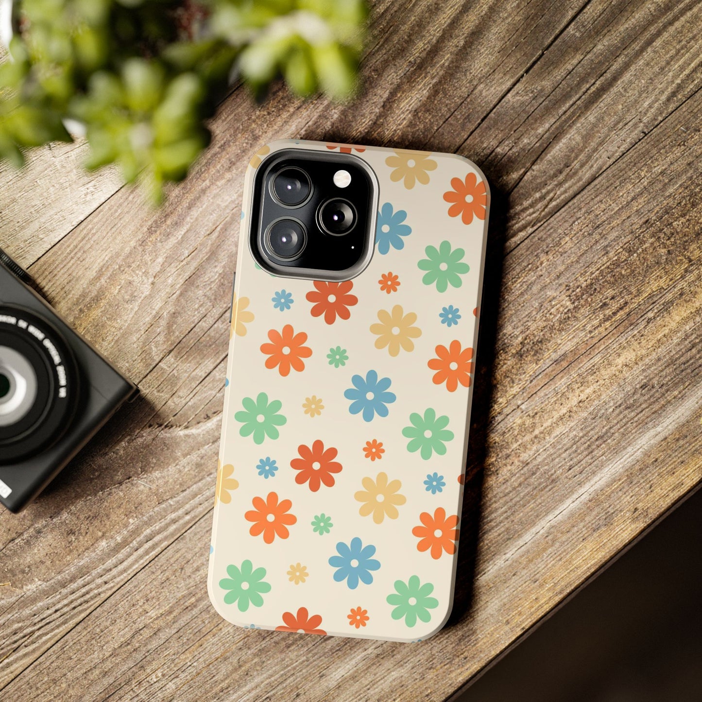 Retro groovy daisy seamless pattern Tough Phone Cases