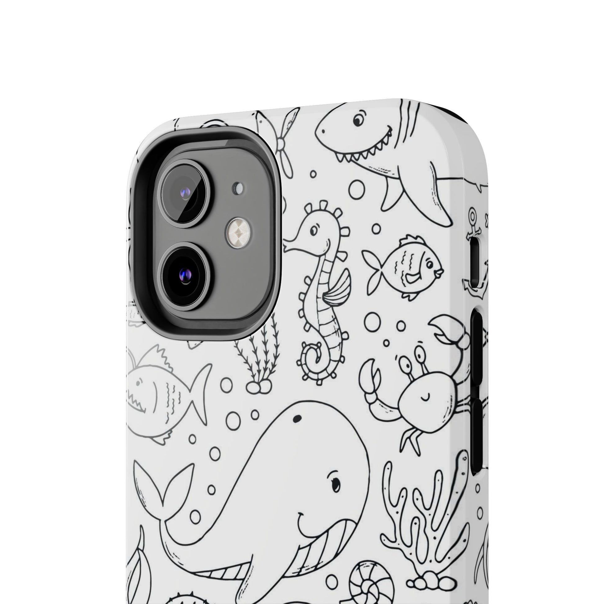 monochrome seamless pattern Tough Phone Cases