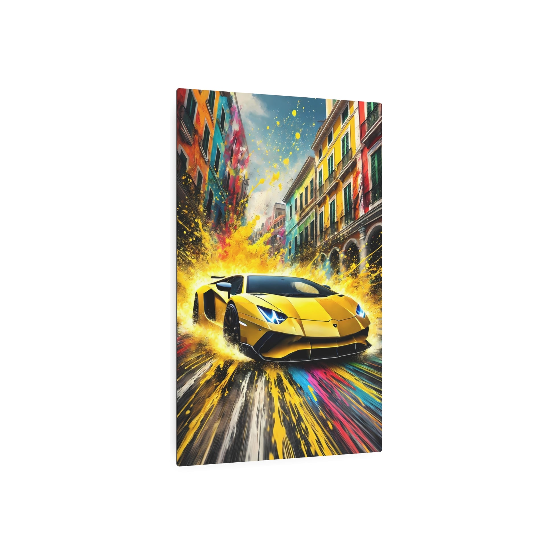 Lamborghini: The Thrill of Vibrant Velocity Metal Art Sign