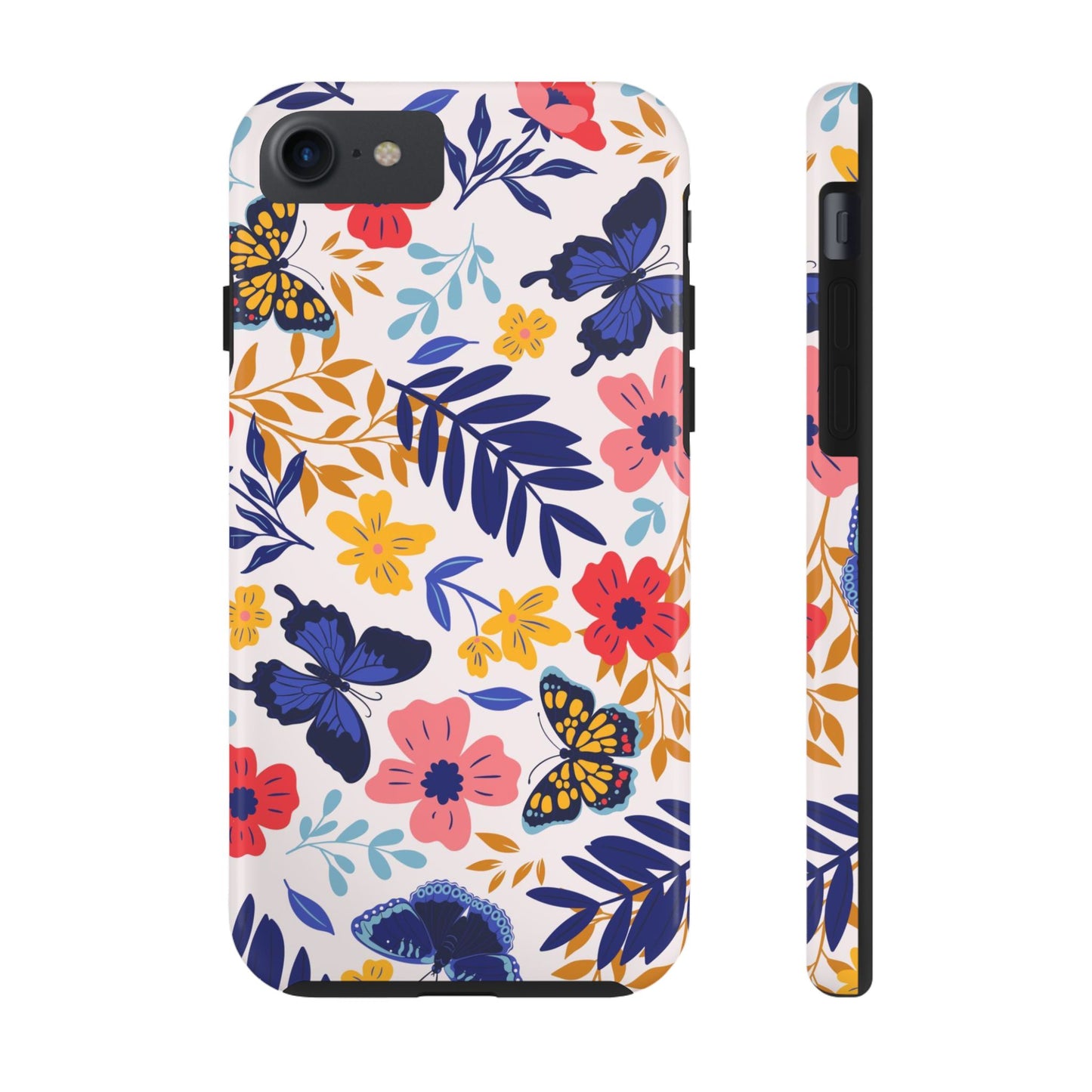 Seamless pattern with butterflies and flowers Tough Phone Cases iPhone 7, iPhone 8, iPhone SE