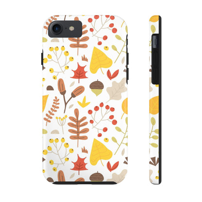 Autumn seamless pattern of leaves, twigs, acorns Tough Phone Cases iPhone 7, iPhone 8, iPhone SE