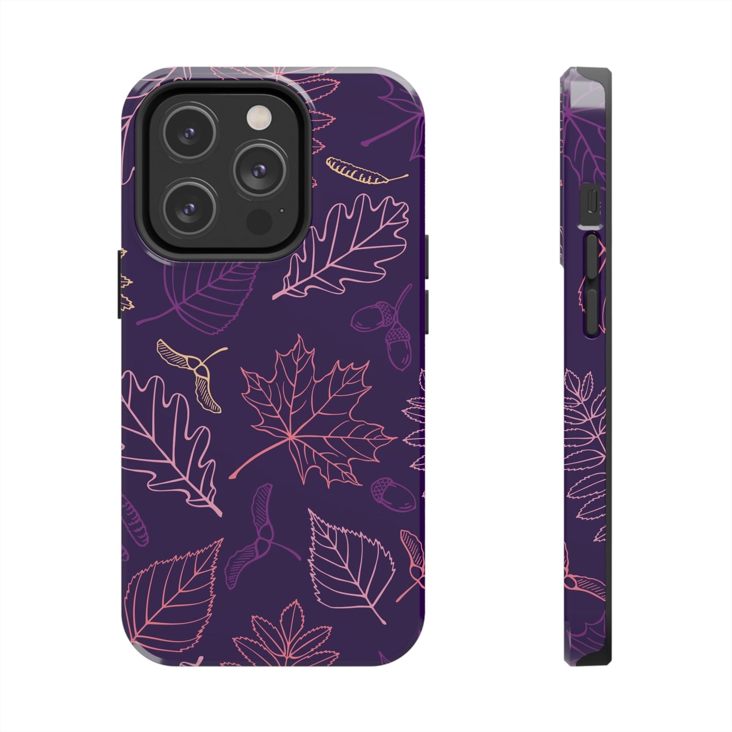 Seamless pattern with autumn leaves Tough Phone Cases iPhone 14 Pro