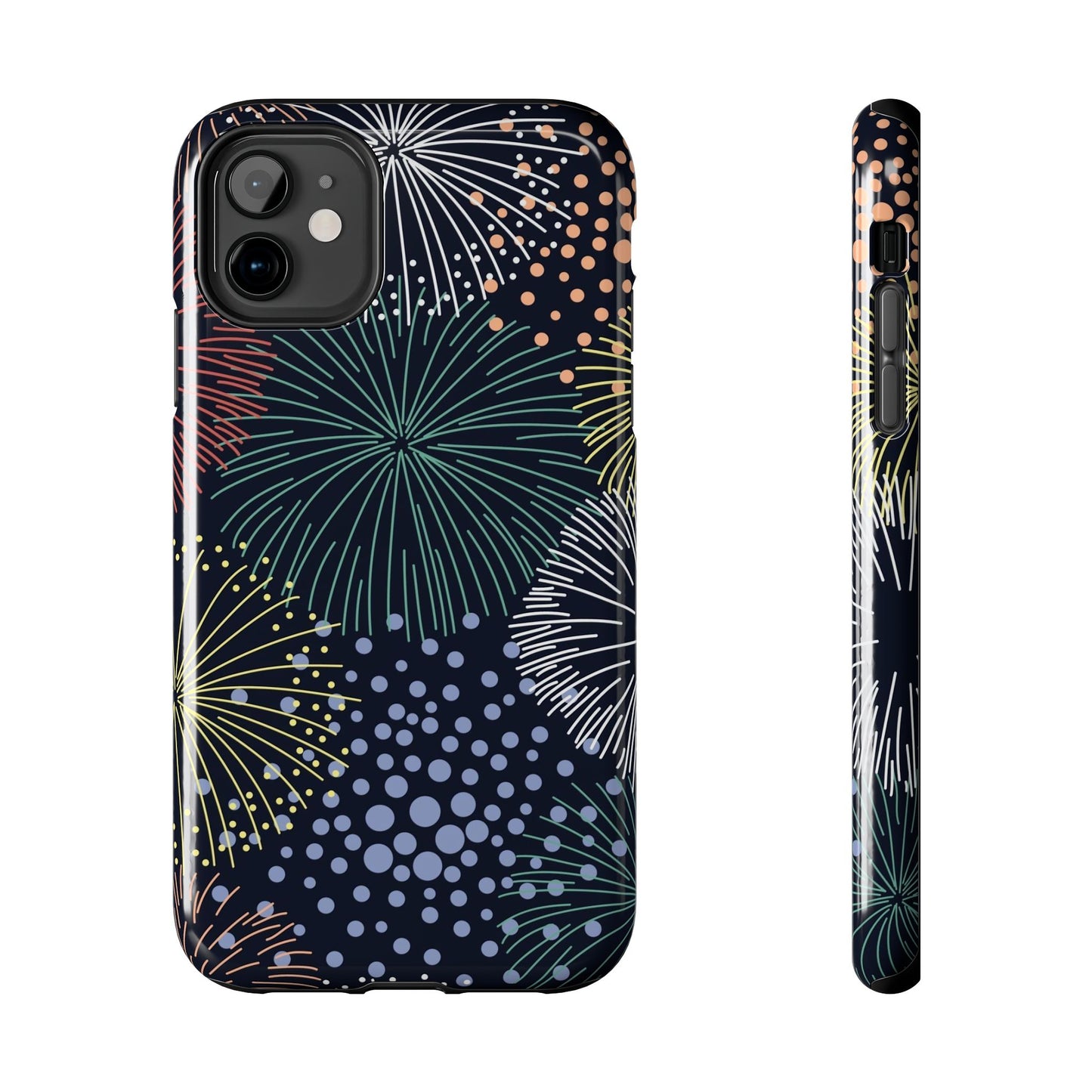 Seamless pattern with colorful fireworks Tough Phone Cases iPhone 11