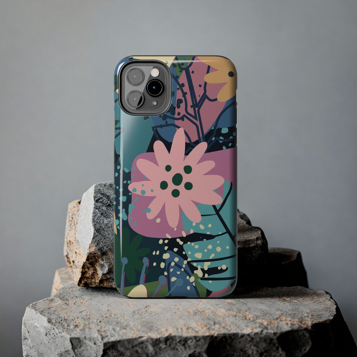 Contemporary collage design Tough Phone Cases