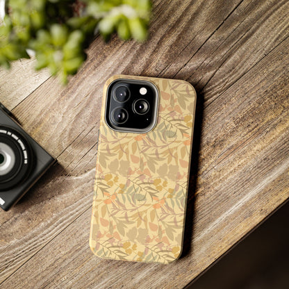 Boho Plants Leafs Pattern Tough Phone Cases