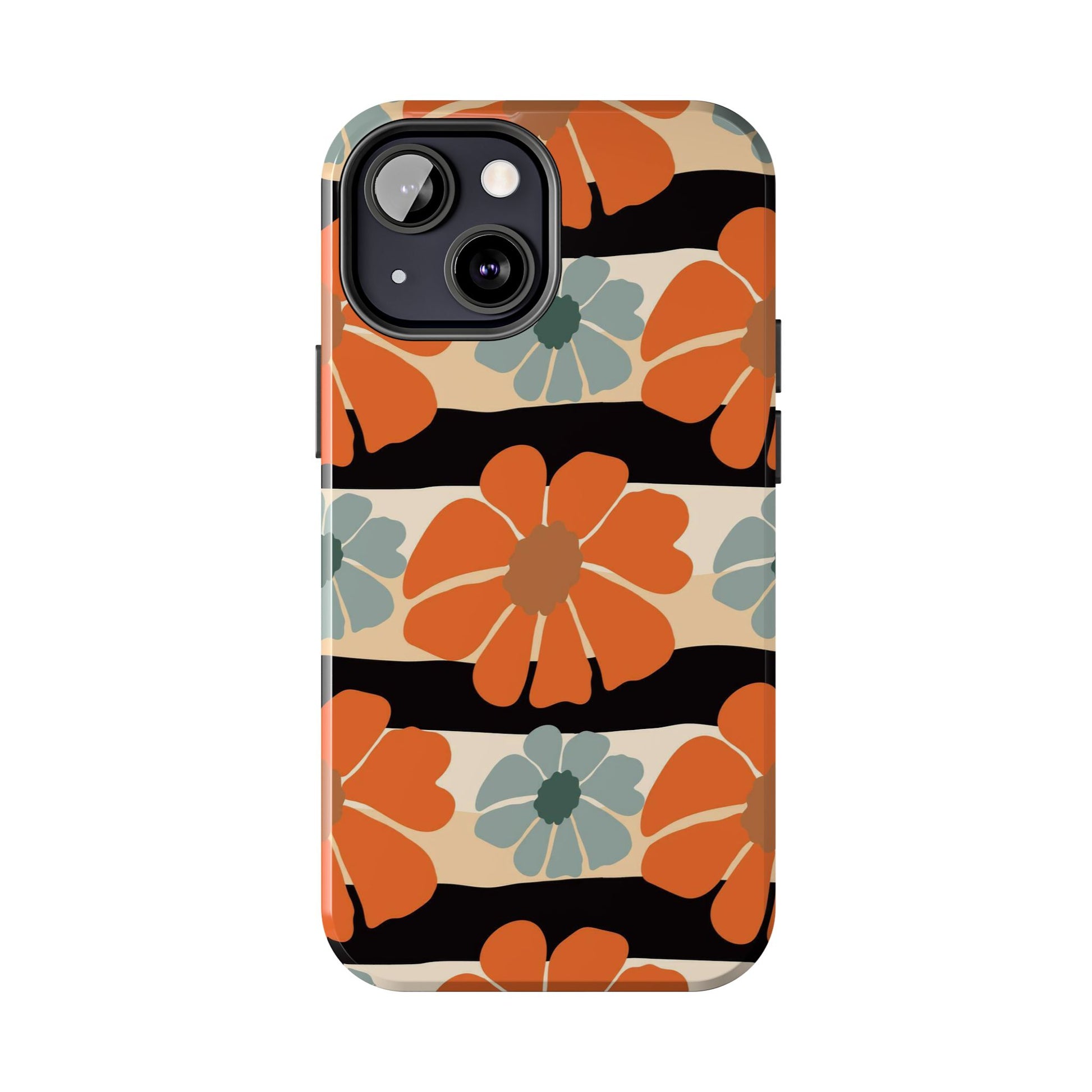 Retro groovy flowers seamless pattern Tough Phone Cases