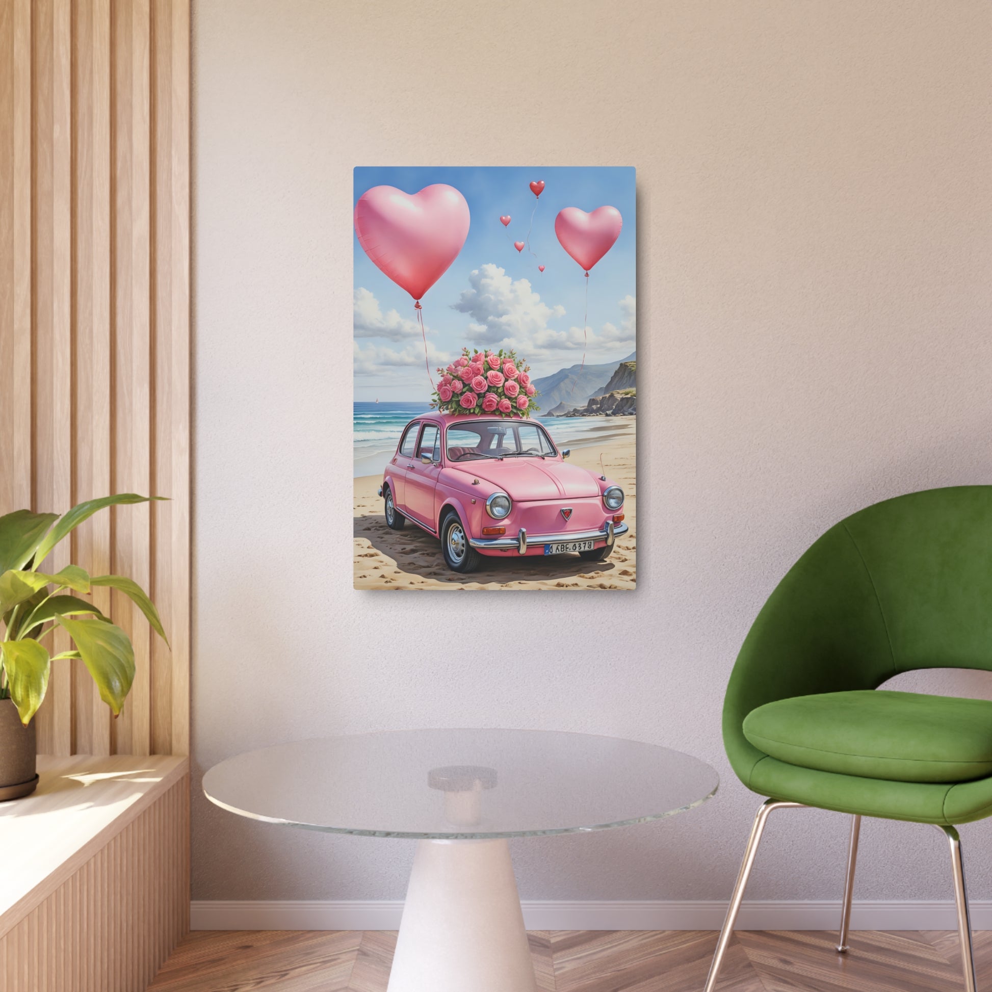 Love Blooms by the Sea Metal Art Sign