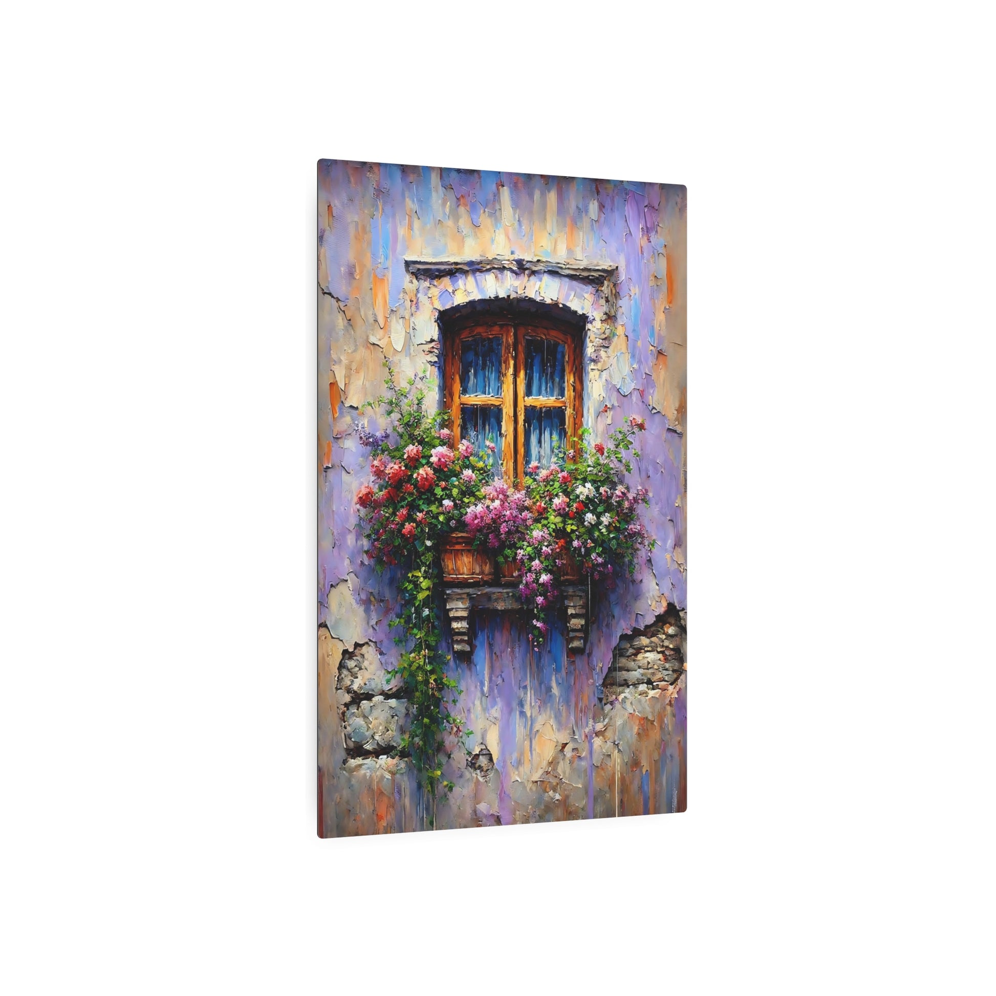 Whispers of Time: The Blossom of Forgotten Walls Metal Art Sign