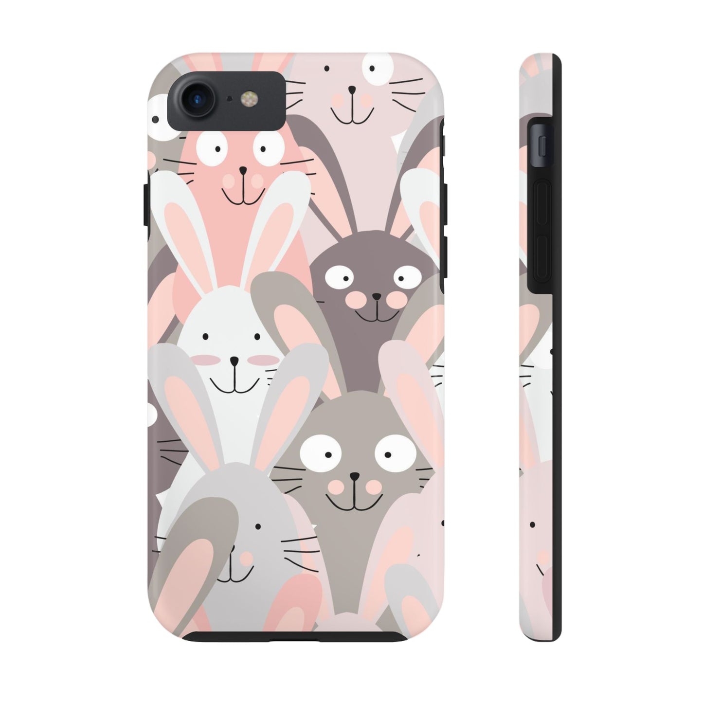 Cute baby rabbits, pink pastel color pattern Tough Phone Cases iPhone 7, iPhone 8, iPhone SE