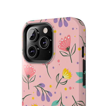 beautiful seamless handrawn floral Tough Phone Cases