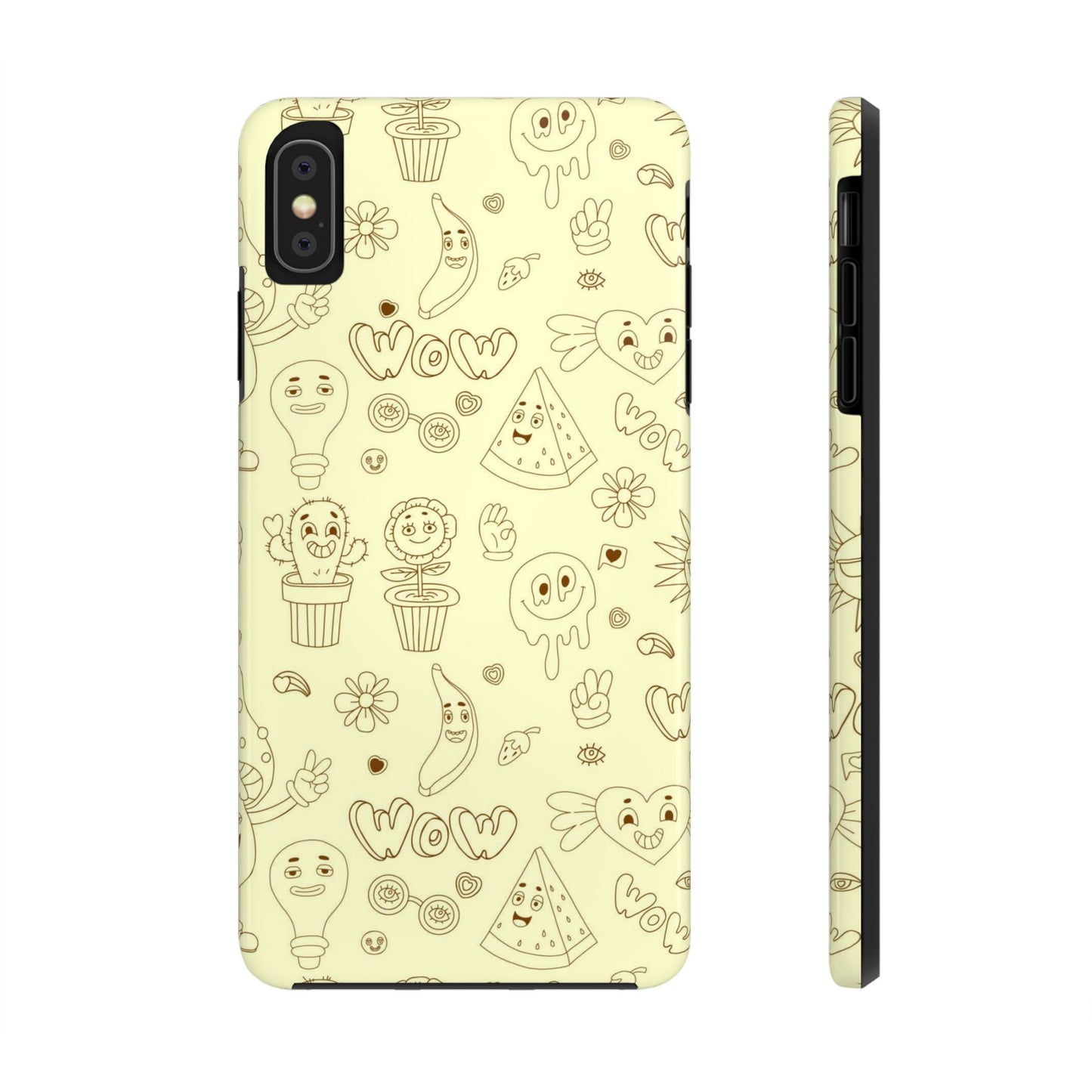 Retro seamless pattern with groovy elements Tough Phone Cases iPhone XS MAX