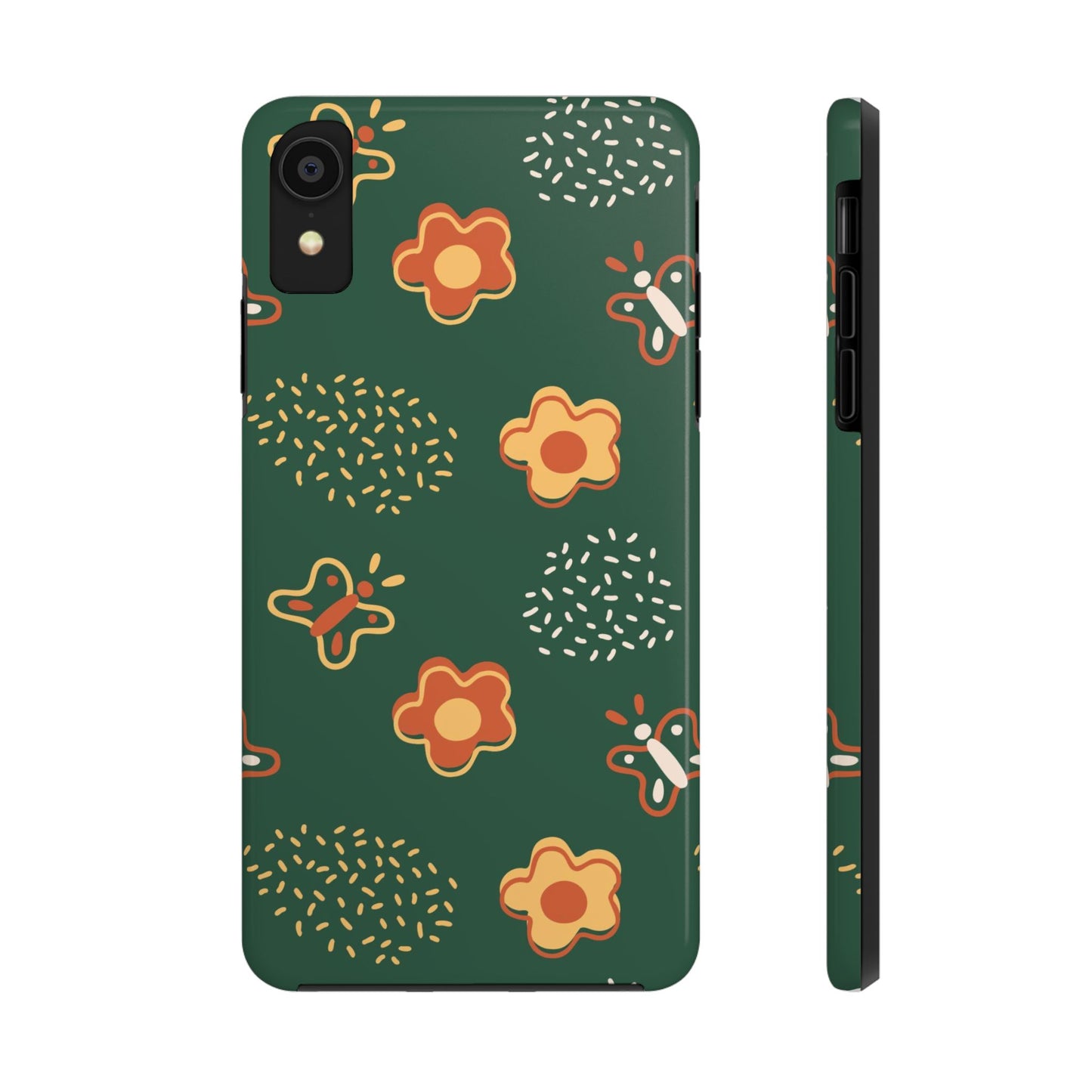 Seamless pattern with flowers and butterflies Tough Phone Cases iPhone XR