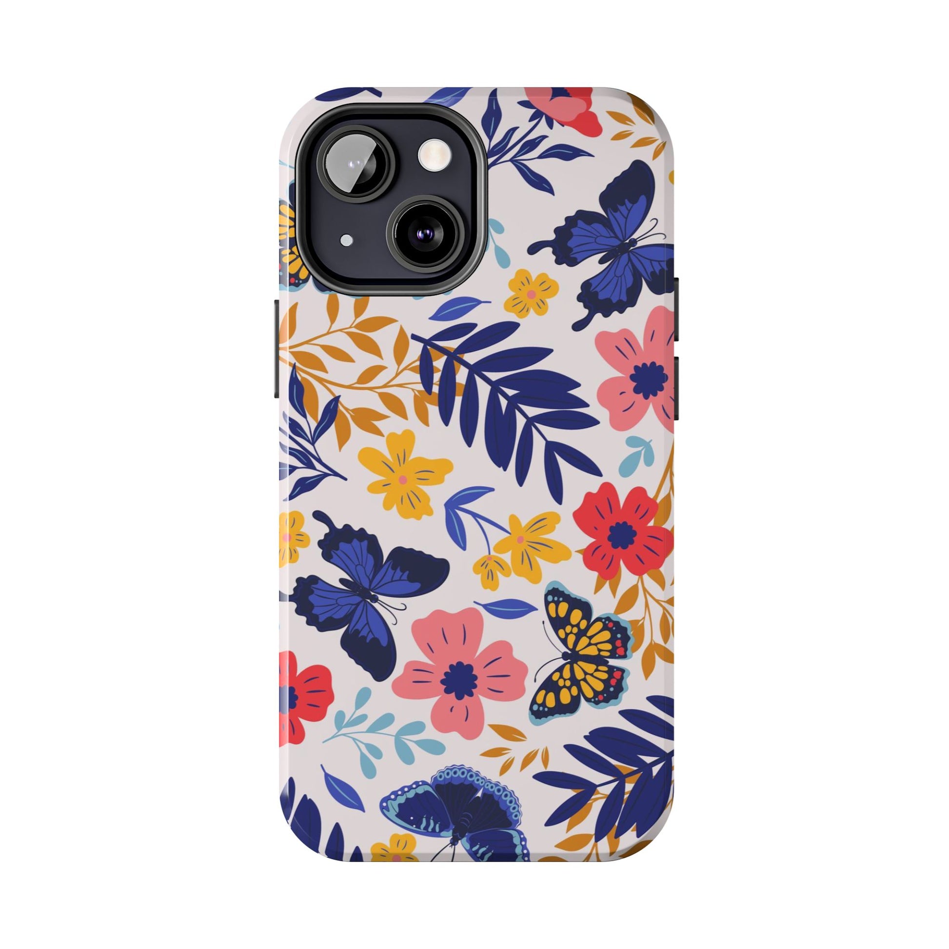 Seamless pattern with butterflies and flowers Tough Phone Cases