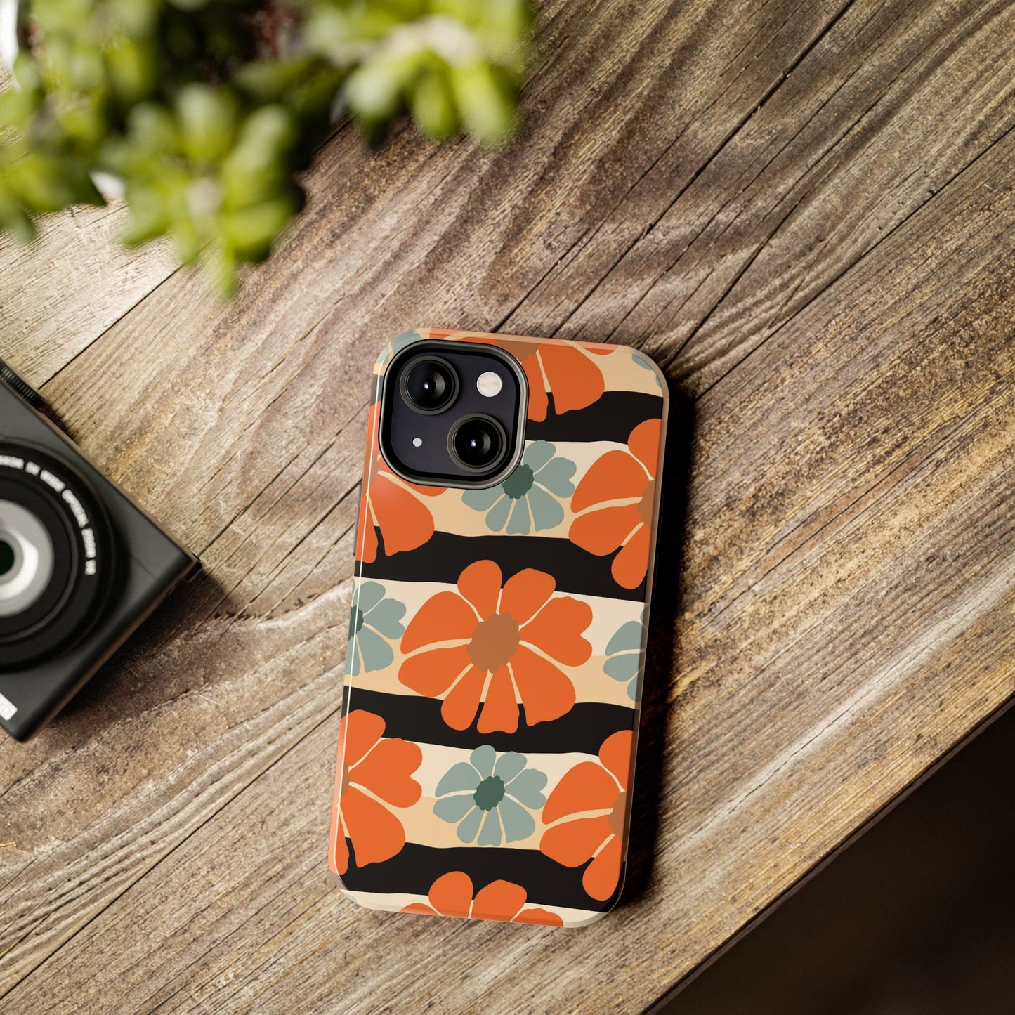 Retro groovy flowers seamless pattern Tough Phone Cases