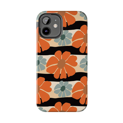 Retro groovy flowers seamless pattern Tough Phone Cases