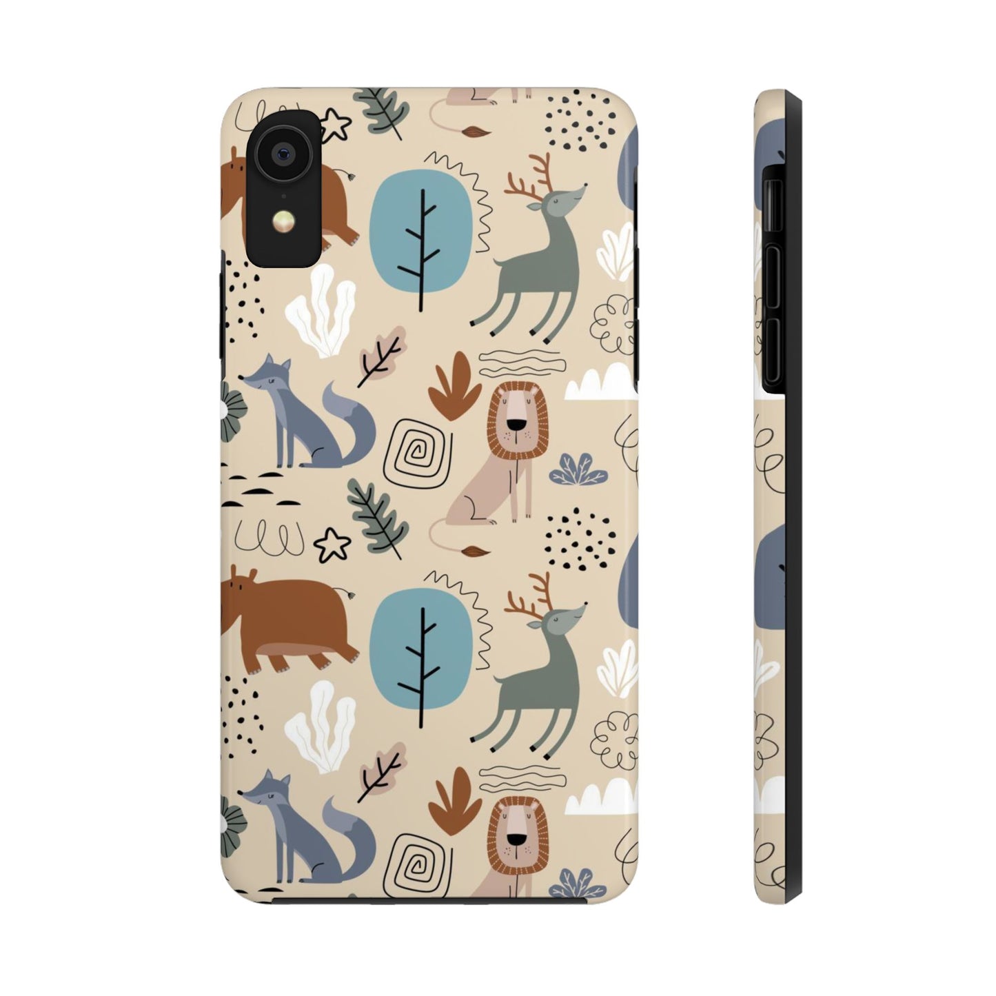 seamless pattern with cute animal Tough Phone Cases iPhone XR