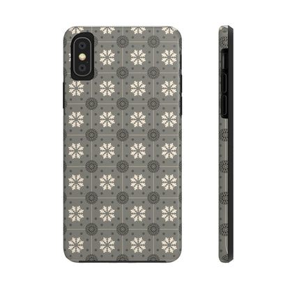 Grey Mosaic Pattern Tough Phone Cases iPhone X