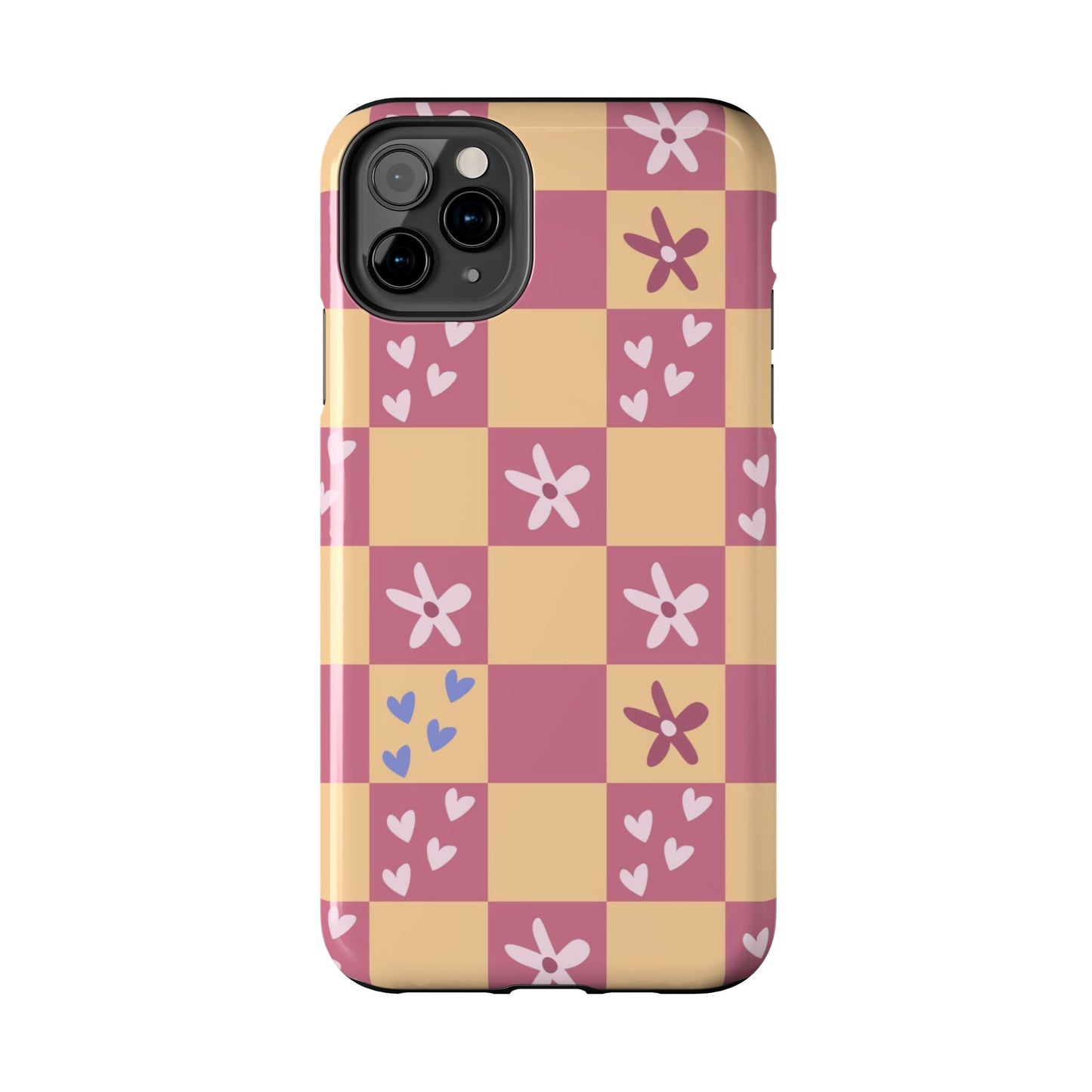 Simple geometric seamless pattern with flowers Tough Phone Cases