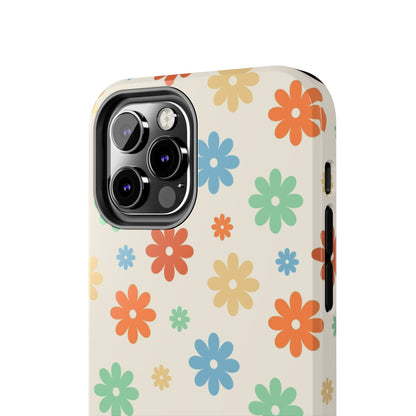 Retro groovy daisy seamless pattern Tough Phone Cases