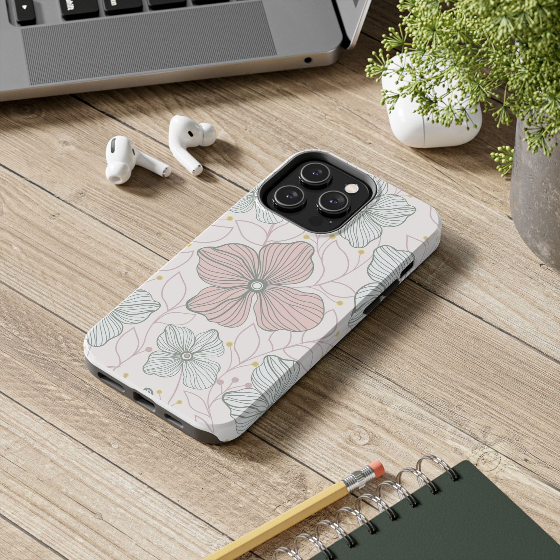 Florals seamless pattern Tough Phone Cases