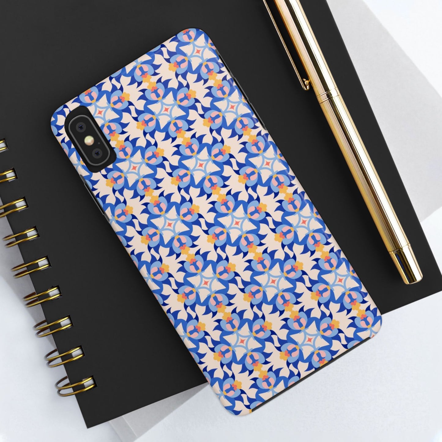 Floral Tile Pattern Tough Phone Cases