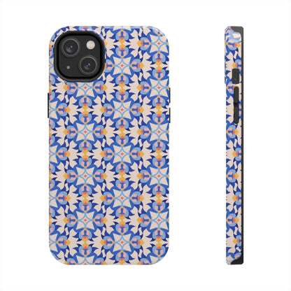 Floral Tile Pattern Tough Phone Cases iPhone 14 Plus