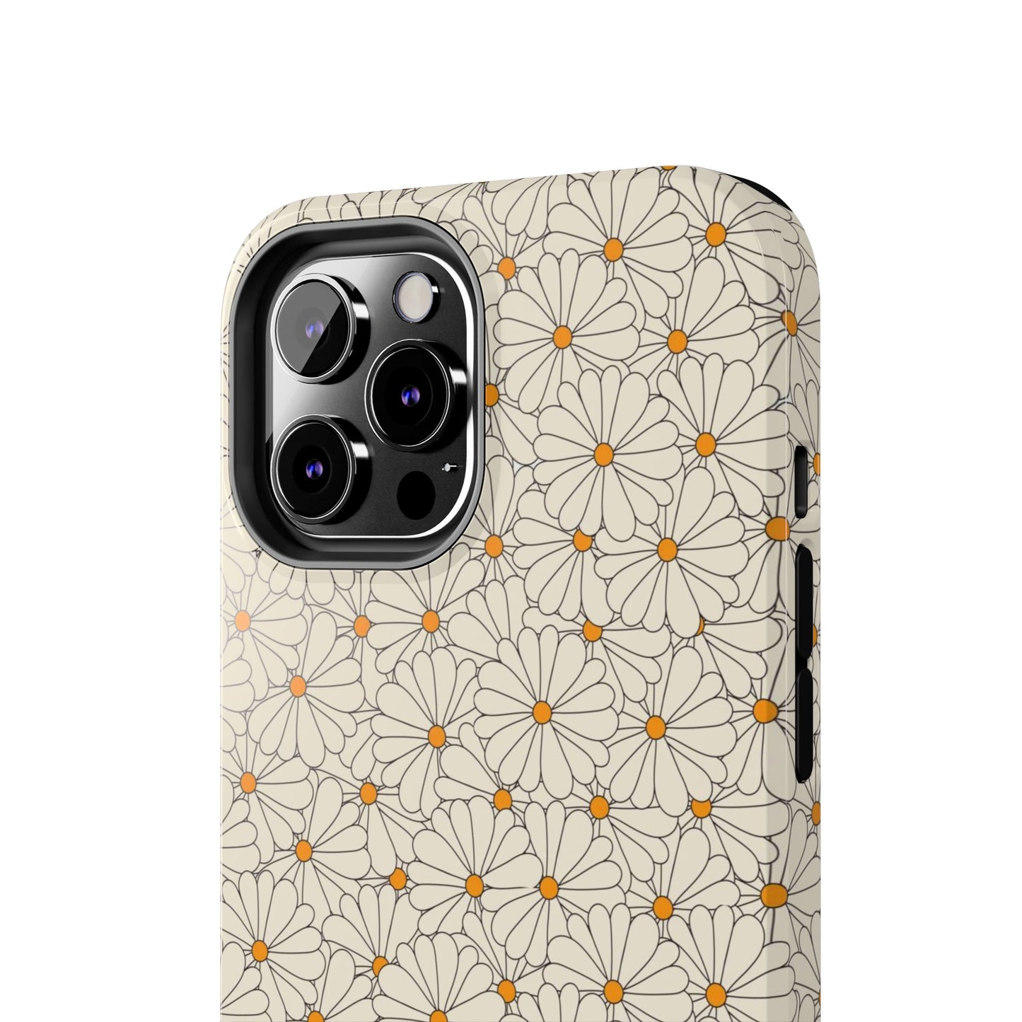 Seamless groovy daisy pattern Tough Phone Cases