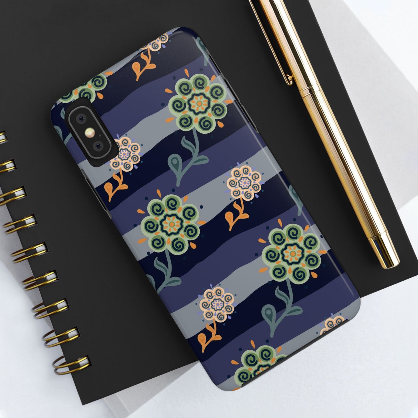 Abstract ethnic flower seamless pattern Tough Phone Cases