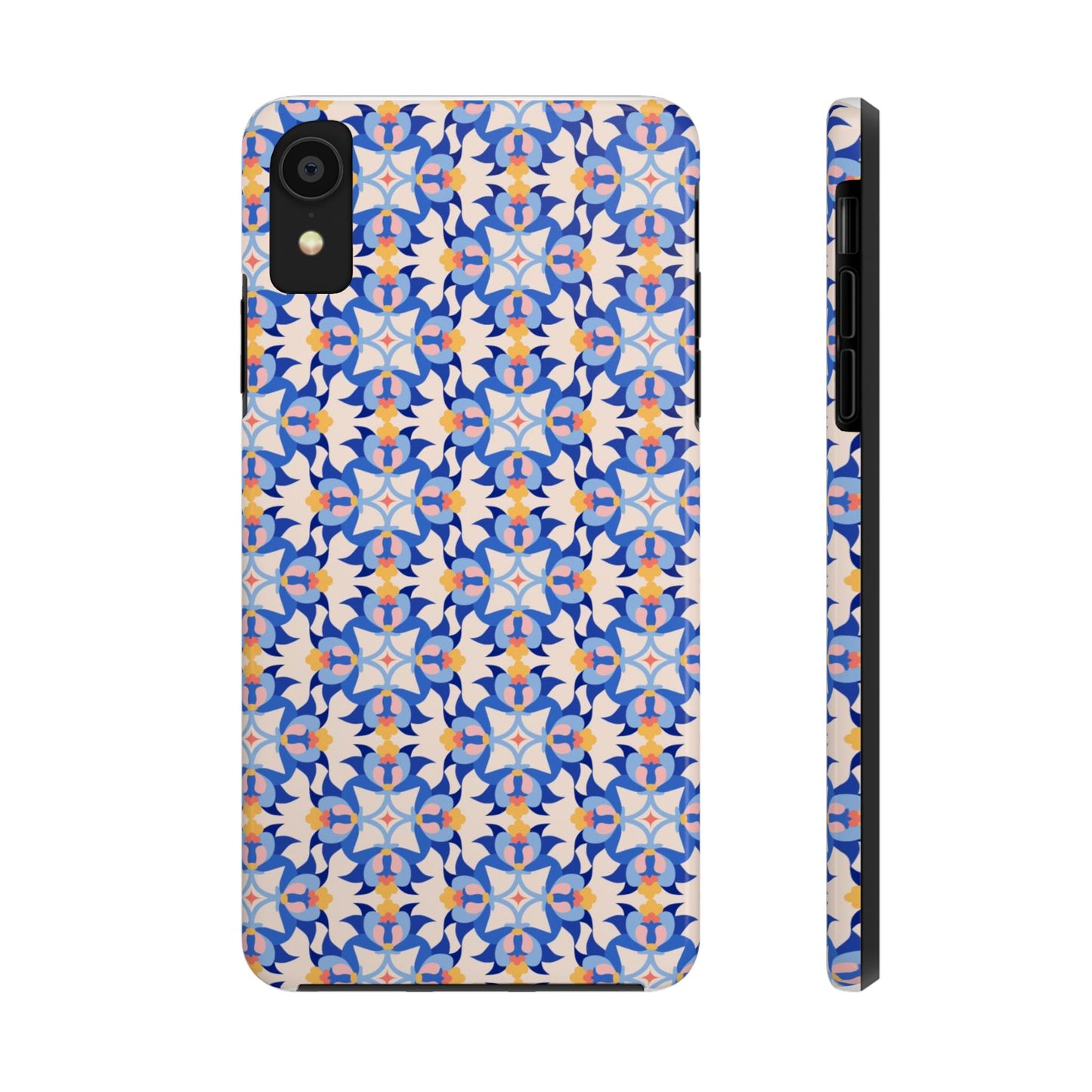 Floral Tile Pattern Tough Phone Cases iPhone XR