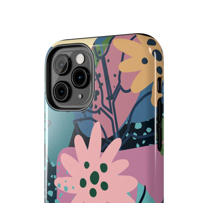 Contemporary collage design Tough Phone Cases