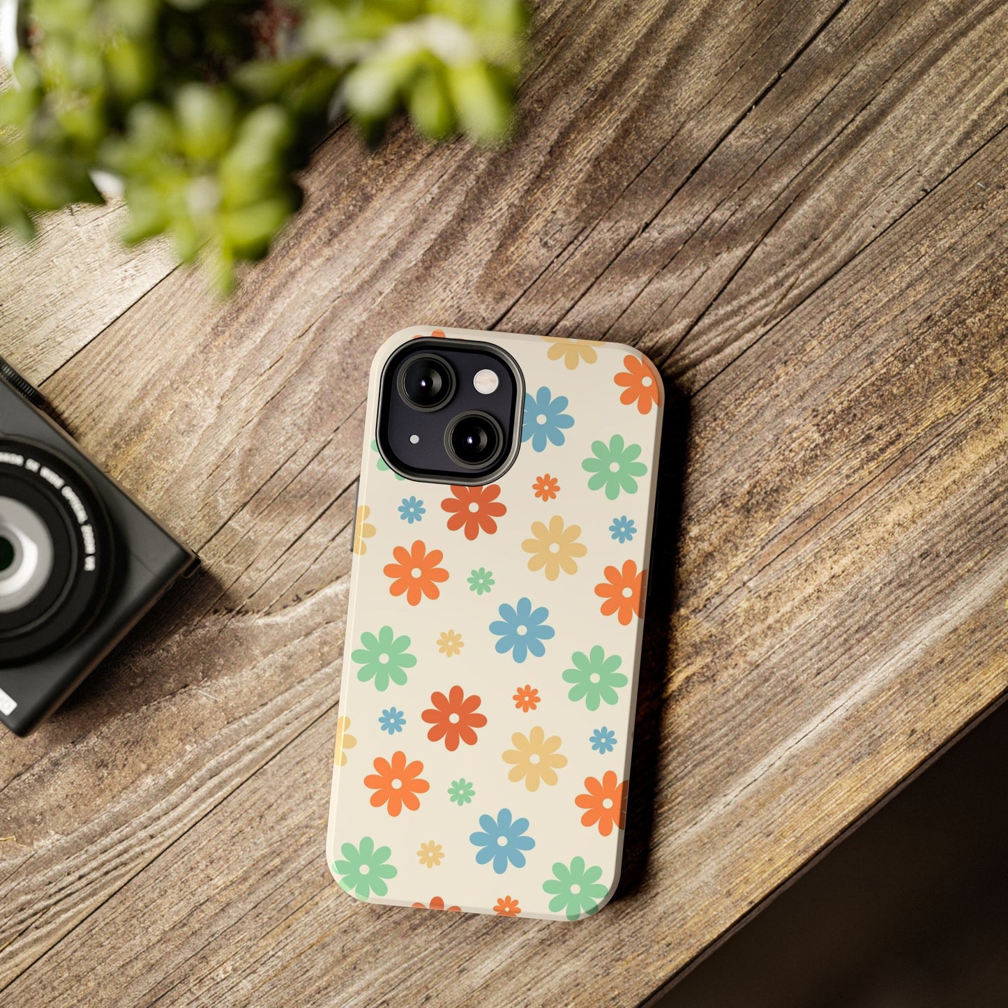 Retro groovy daisy seamless pattern Tough Phone Cases