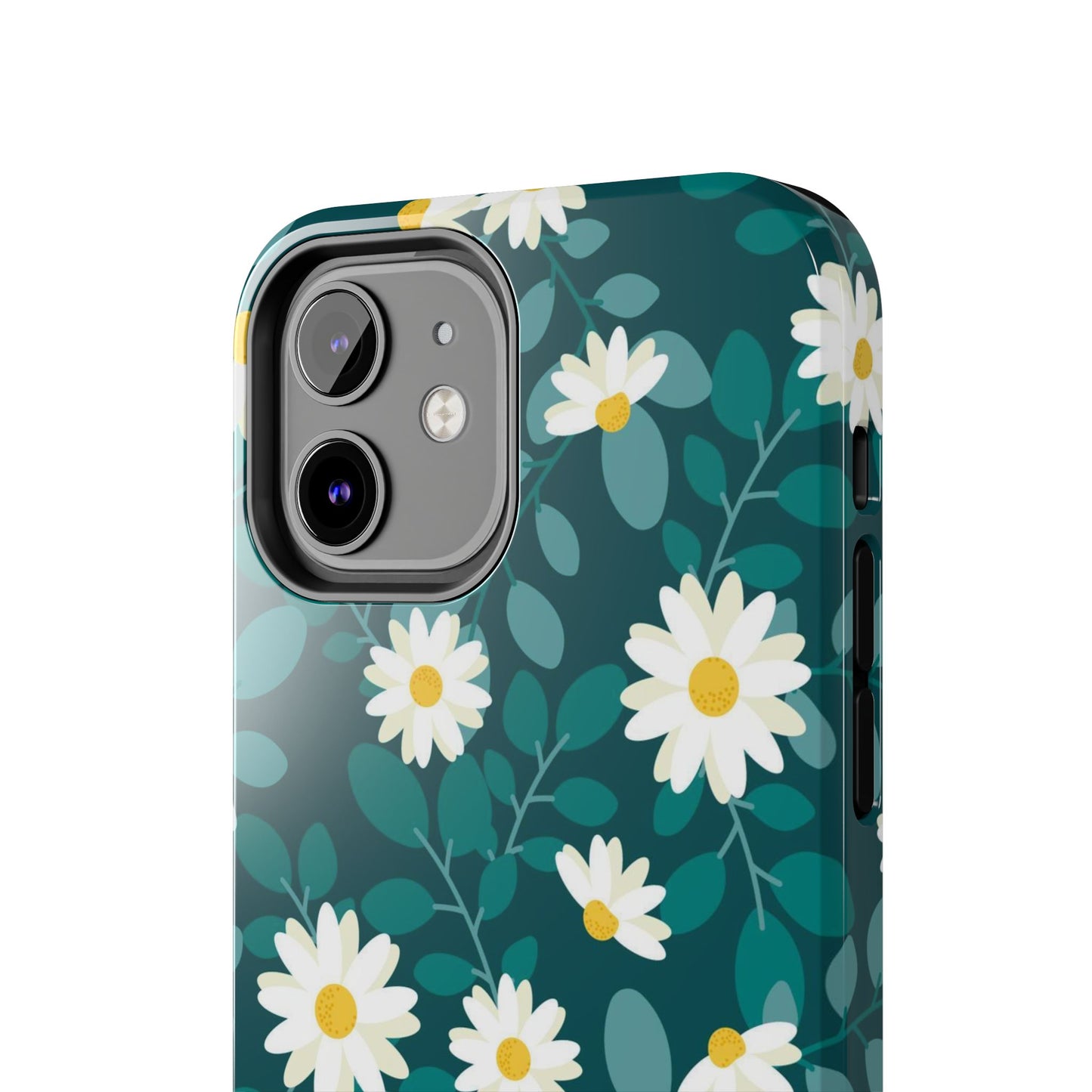 cute white daisy flower flat style seamless pattern Tough Phone Cases