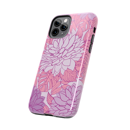 Marigold flowers and leaves Tough Phone Cases