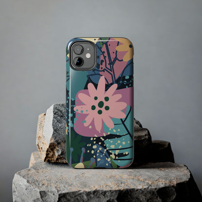 Contemporary collage design Tough Phone Cases