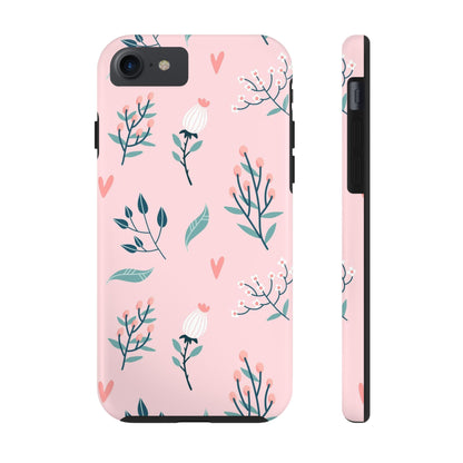 Floral seamless pattern. Garden flowers branches Tough Phone Cases iPhone 7, iPhone 8, iPhone SE