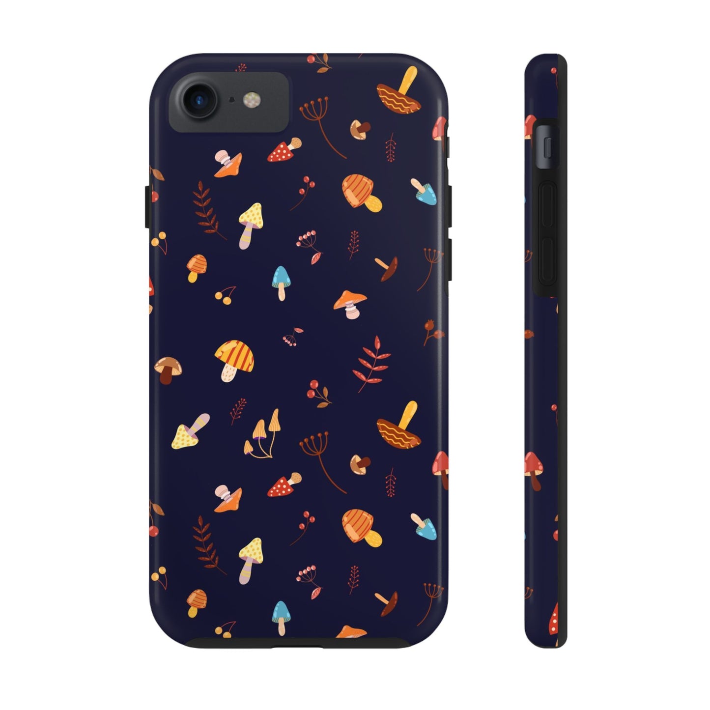 Seamless pattern with different mushrooms. Tough Phone Cases iPhone 7, iPhone 8, iPhone SE