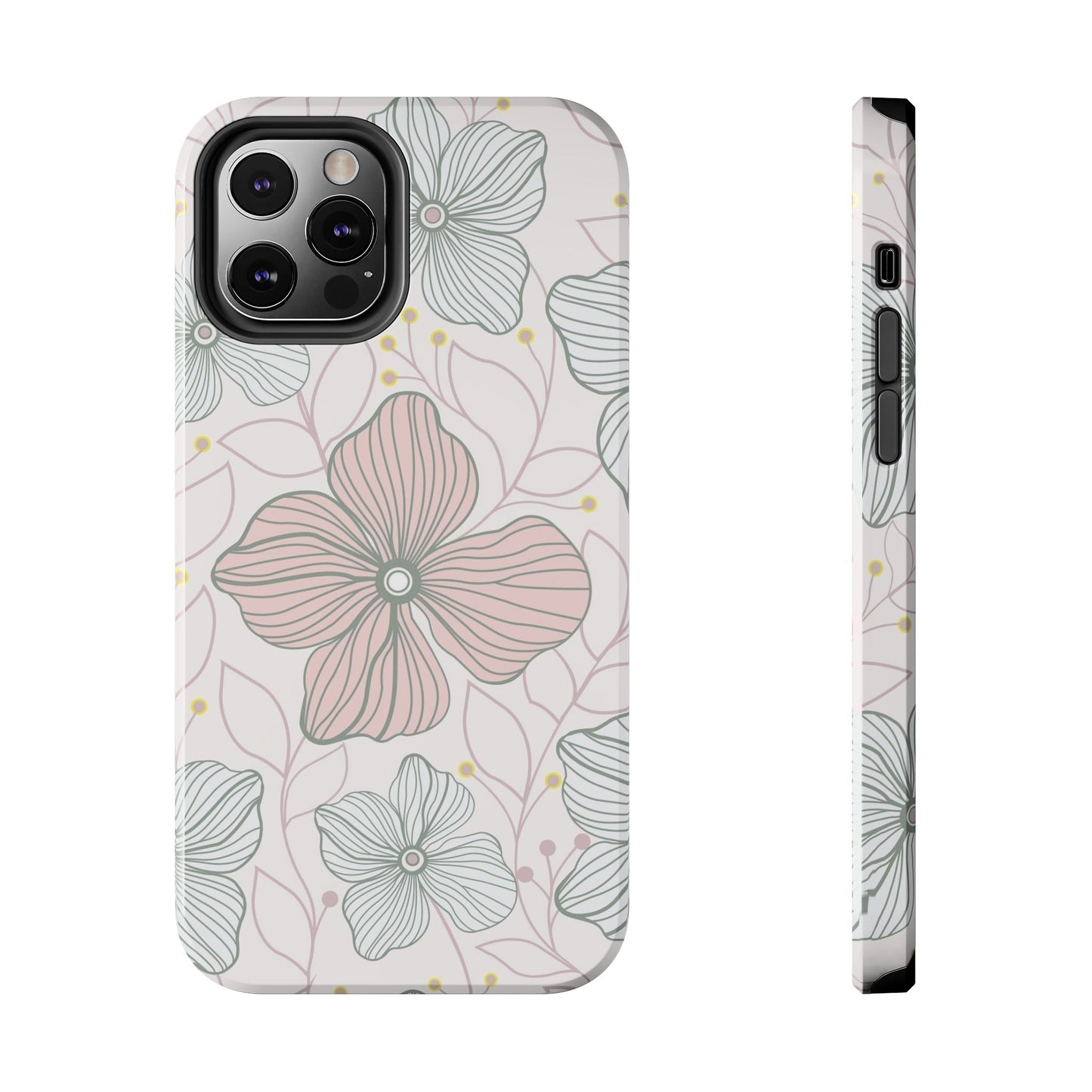 Florals seamless pattern Tough Phone Cases iPhone 12 Pro