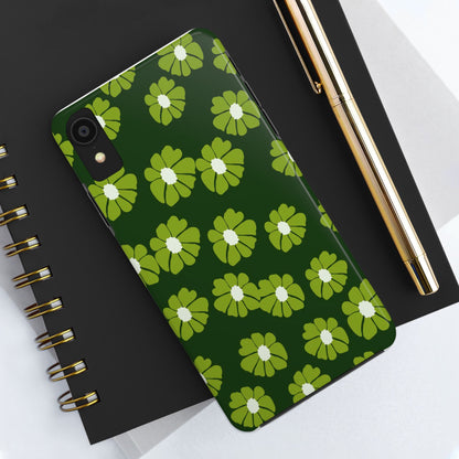 Retro groovy flowers seamless pattern Tough Phone Cases