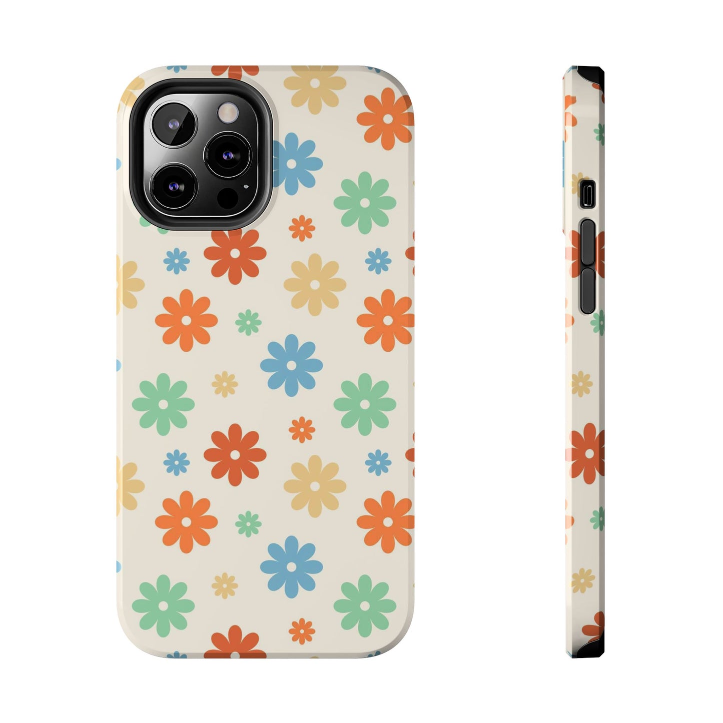 Retro groovy daisy seamless pattern Tough Phone Cases iPhone 12 Pro Max