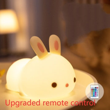 New Year'S Gift Rabbit Silicone Lamp Pat Feeding Creative Night Light Children'S Toys Upgraded remote control model 1PC