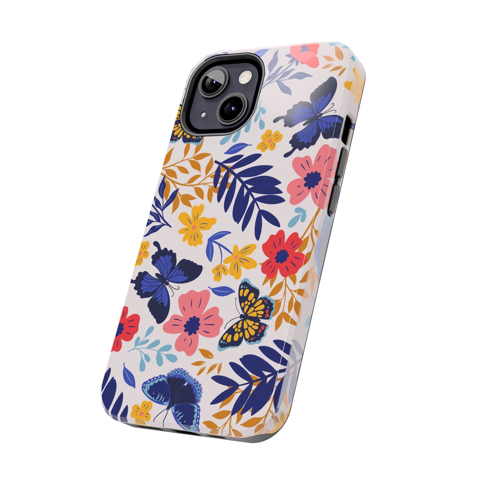 Seamless pattern with butterflies and flowers Tough Phone Cases