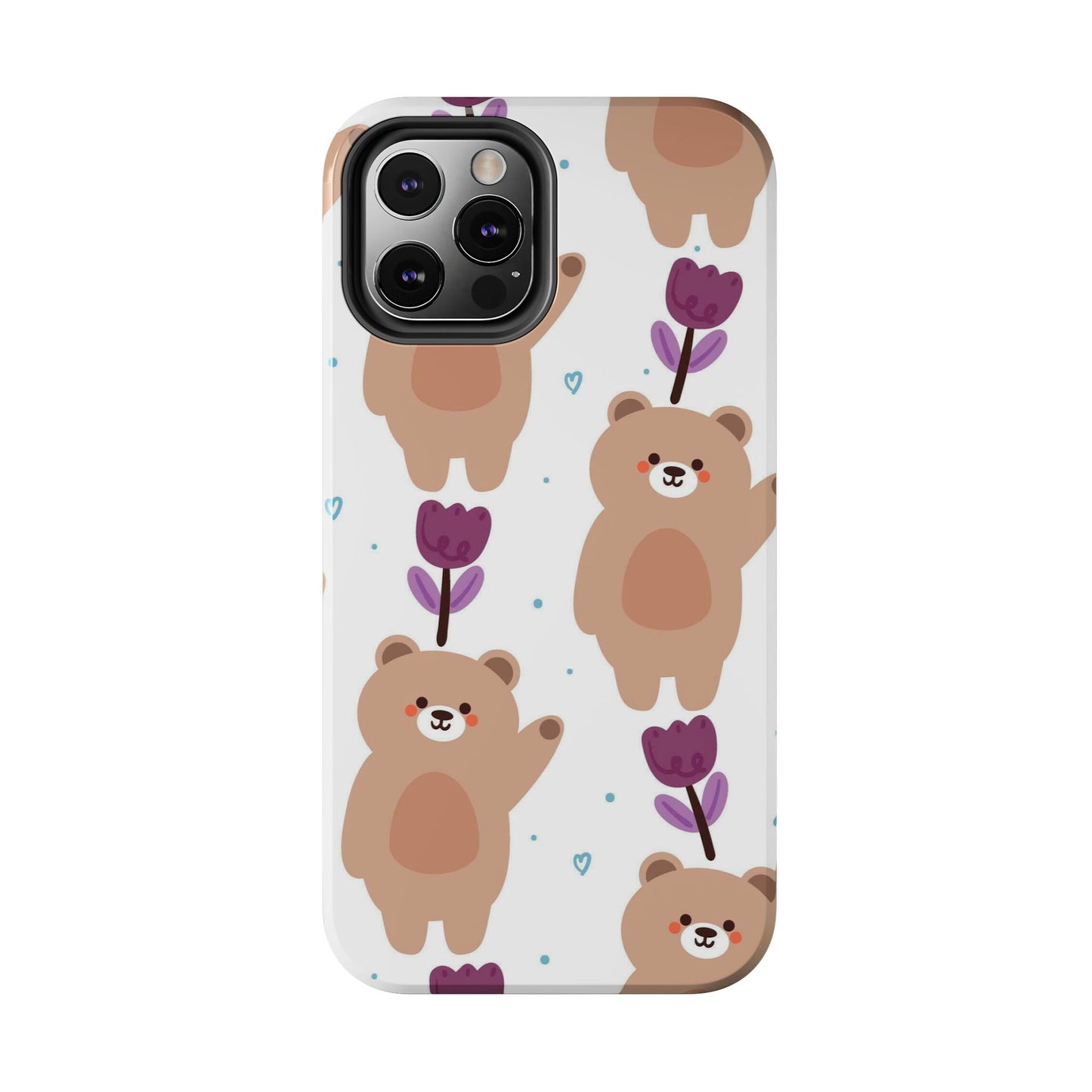 seamless pattern cartoon bears Tough Phone Cases