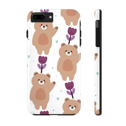 seamless pattern cartoon bears Tough Phone Cases iPhone 7 Plus, iPhone 8 Plus