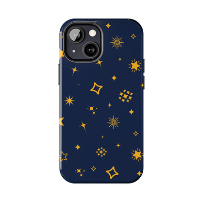 pattern on a blue Tough Phone Cases