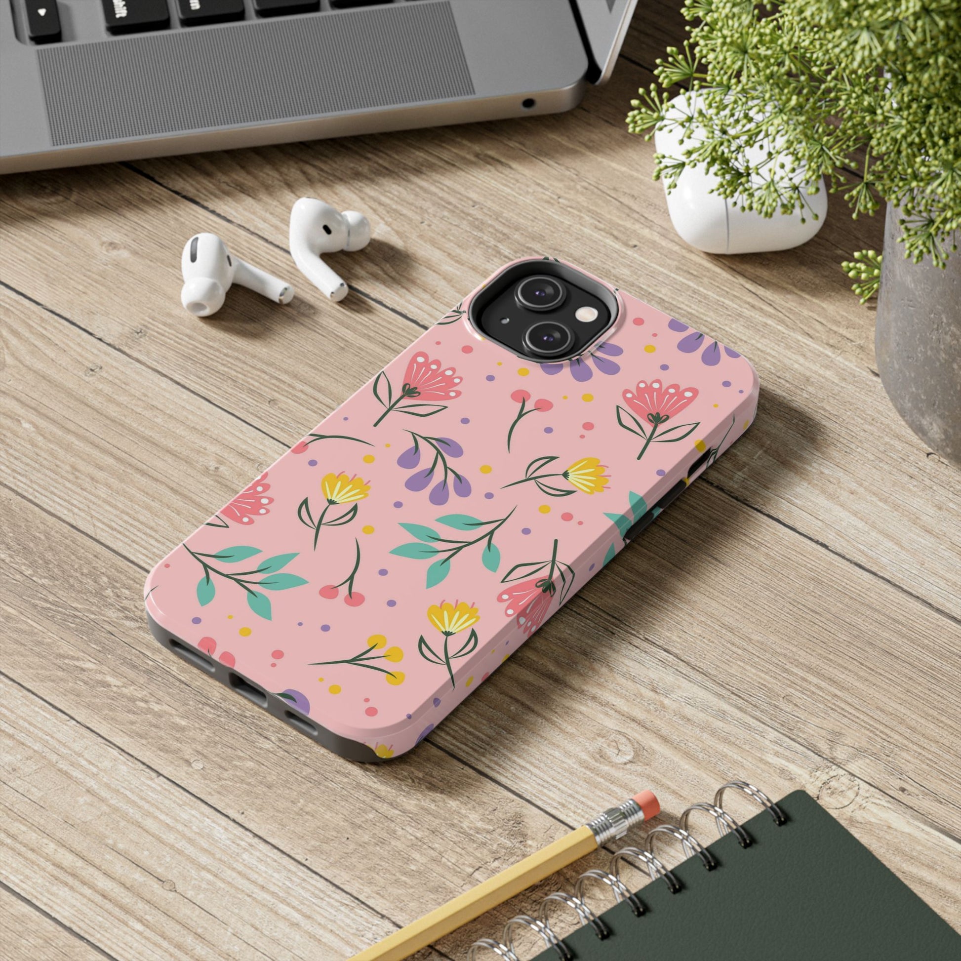 beautiful seamless handrawn floral Tough Phone Cases