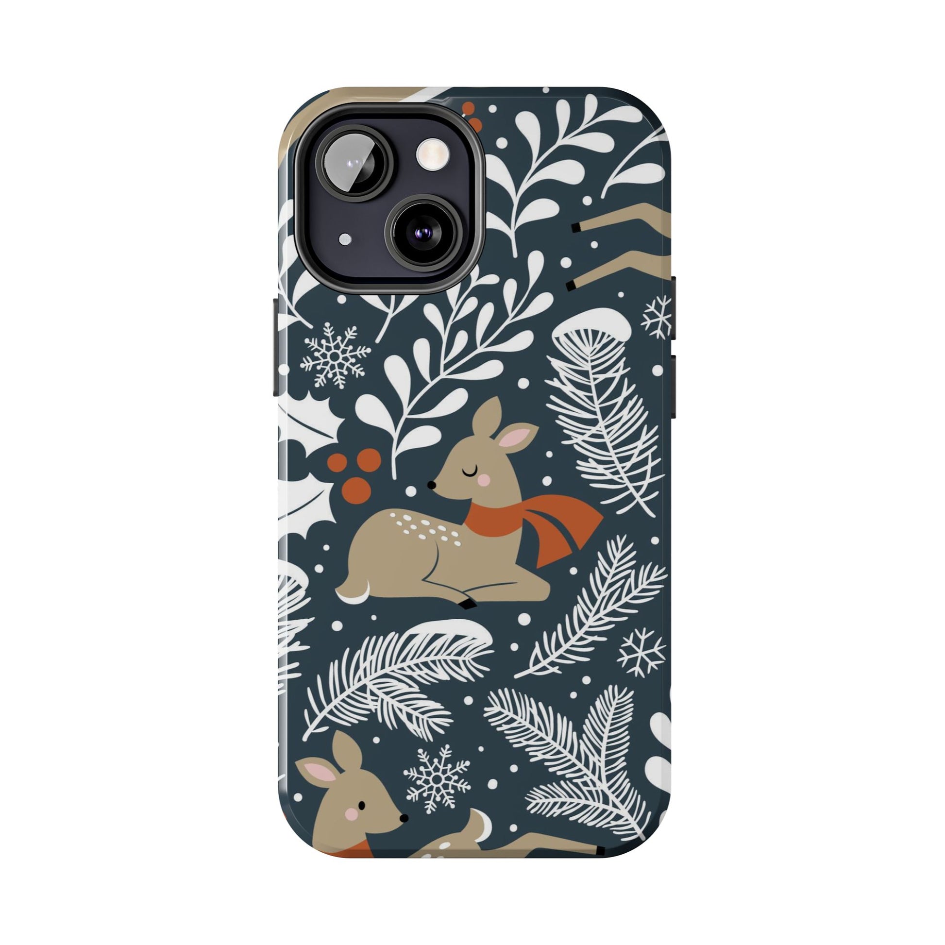 Seamless pattern with cute Christmas deer Tough Phone Cases