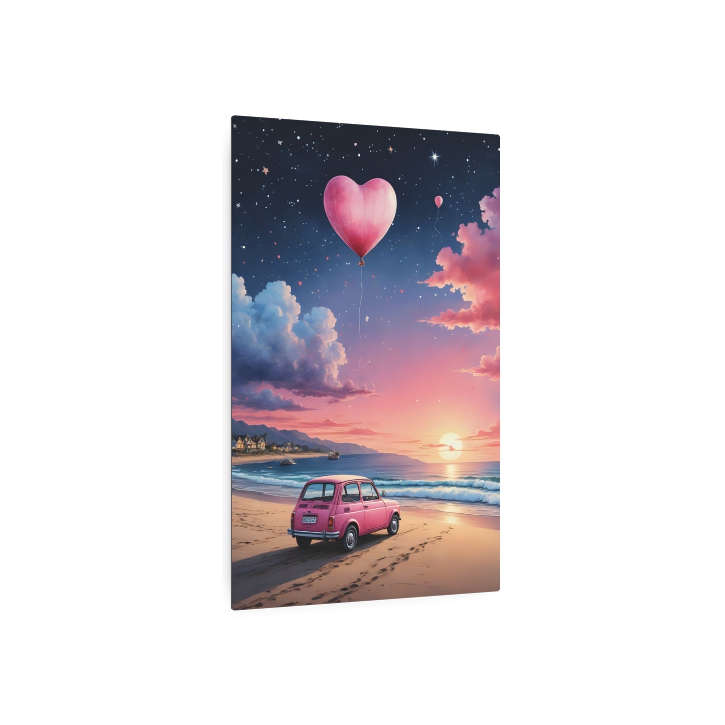 Heartfelt Sunset Drive Metal Art Sign